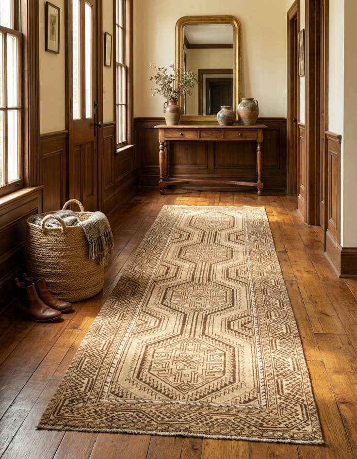 Detail image of 3' 7 x 9' 10 Hamedan Runner Rug