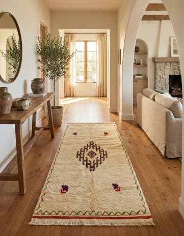 4' 6 x 8' 2 Hand Knotted Moroccan Wool Runner Rug