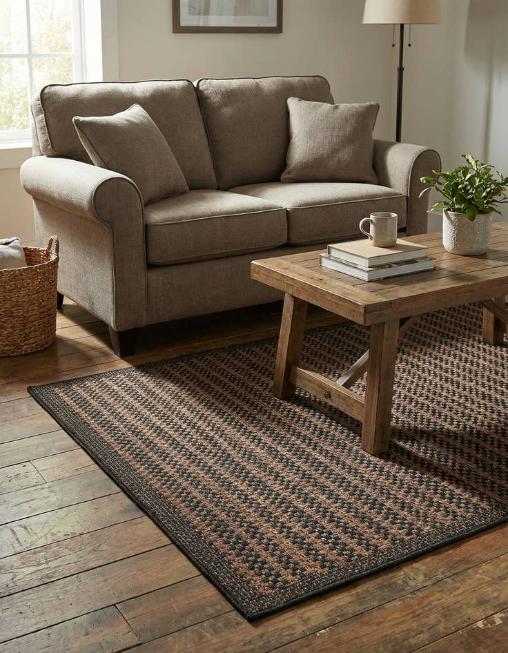 Detail image of 4' x 6'  Washable Border Indoor / Outdoor Rug
