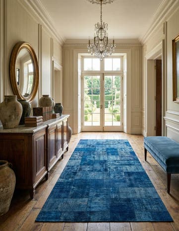 7' 3 x 16' 10 Hand Knotted Ultra Vintage Persian Wool Rug