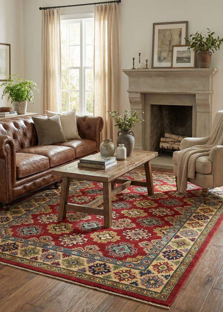 5' 8 x 7' 10 Hand Knotted Kazak Rug