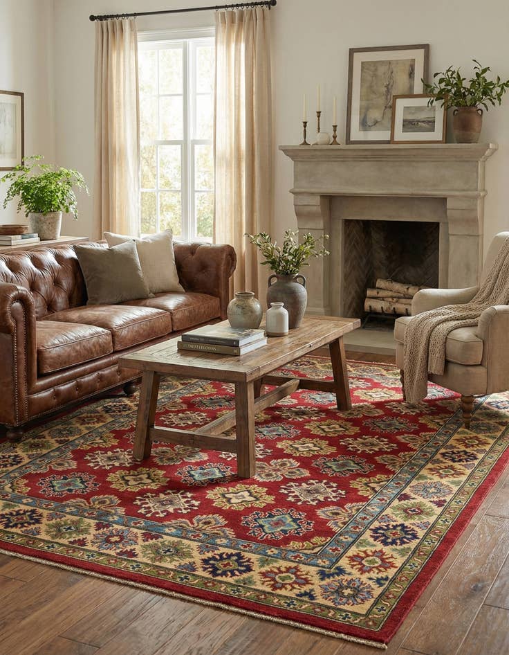 Detail image of 5' 8 x 7' 10  Hand Knotted Kazak Rug