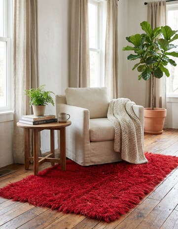 2' 6 x 4' 9 Hand Knotted Moroccan Wool Rug