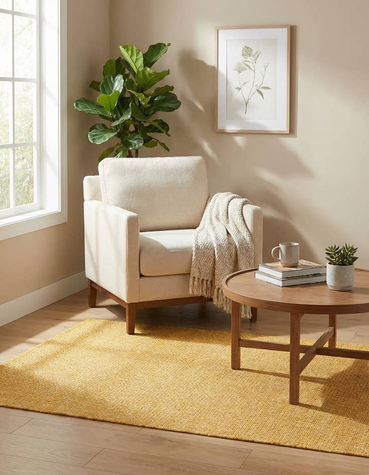 Detail image of 3' x 5' 3  Washable Solid Indoor / Outdoor Rug