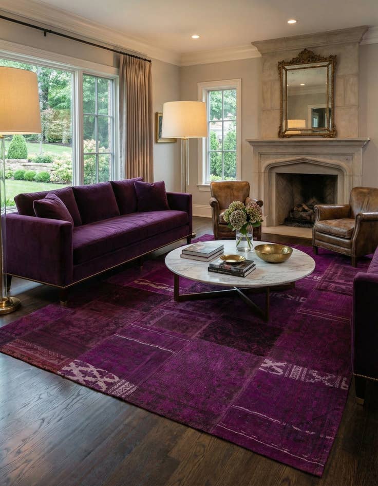 Detail image of 6' 9 x 9' 10  Hand Knotted Ultra Vintage Persian Wool Rug