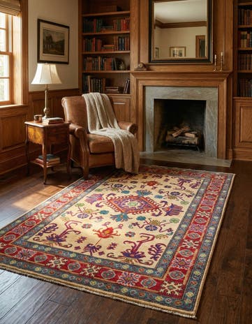 4' x 6' Hand Knotted Kazak Rug