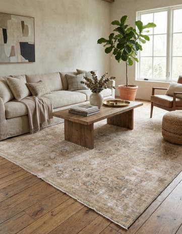 7' 5 x 10' 7 Hand Knotted Ultra Vintage Persian Wool Rug