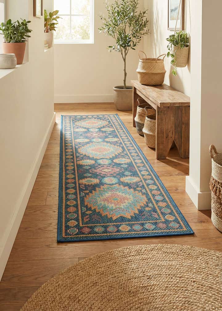 2' x 8' Easy-Clean Baja Indoor / Outdoor Runner Rug