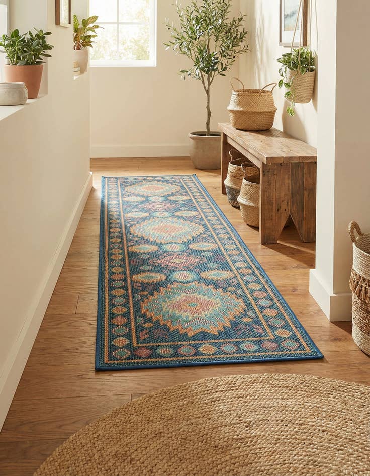 Detail image of  2' x 8'  Washable Baja Indoor / Outdoor Runner Rug