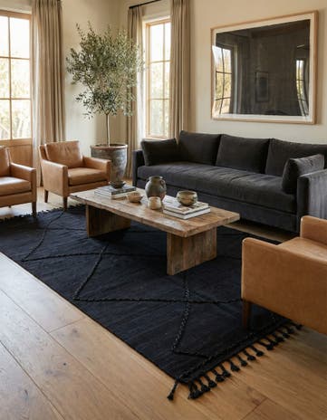 5' 9 x 7' 11 Hand Knotted Moroccan Wool Rug