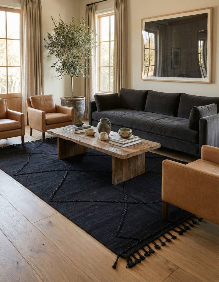 Detail image of 5' 9 x 7' 11  Hand Knotted Moroccan Wool Rug