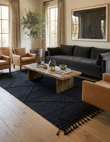 5' 9 x 7' 11 Hand Knotted Moroccan Wool Rug