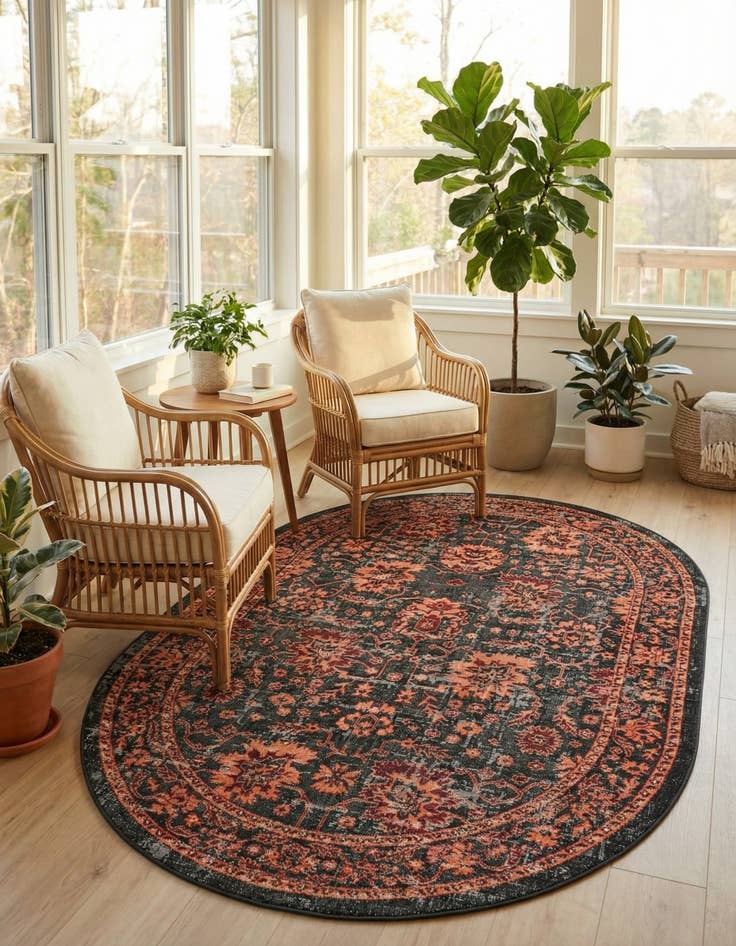 Detail image of 6' 1 x 9' Lucerne Oval Rug