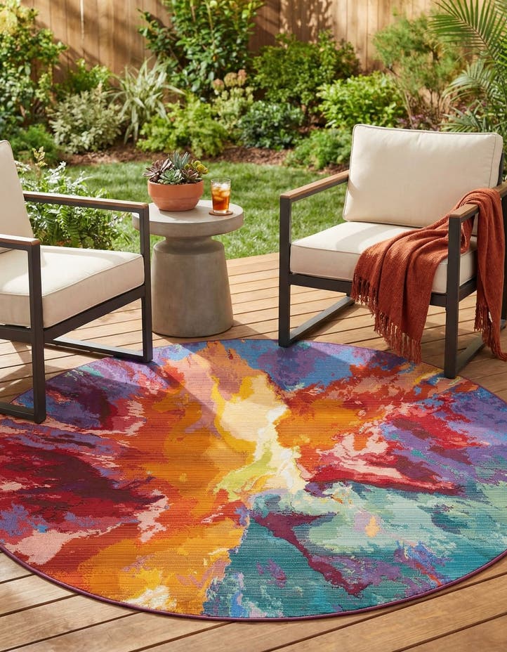 5' x 5' Easy-Clean Modern Indoor / Outdoor...