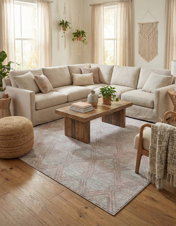 Detail image of  7' 10 x 7' 10 Kamala Washable Square Rug