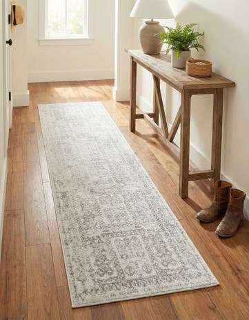 Cream Oxford Runner Rug