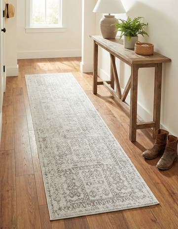 Cream Oxford Runner Rug