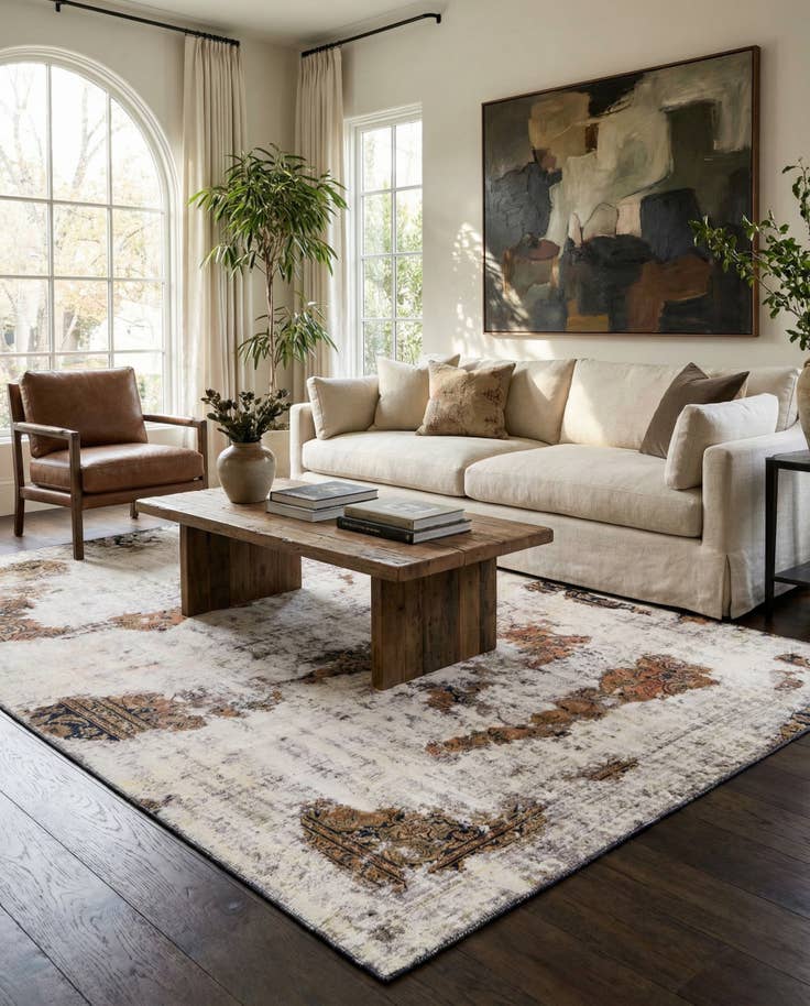 Detail image of 7' 5 x 10' 10 Hand Knotted Ultra Vintage Persian Wool Rug