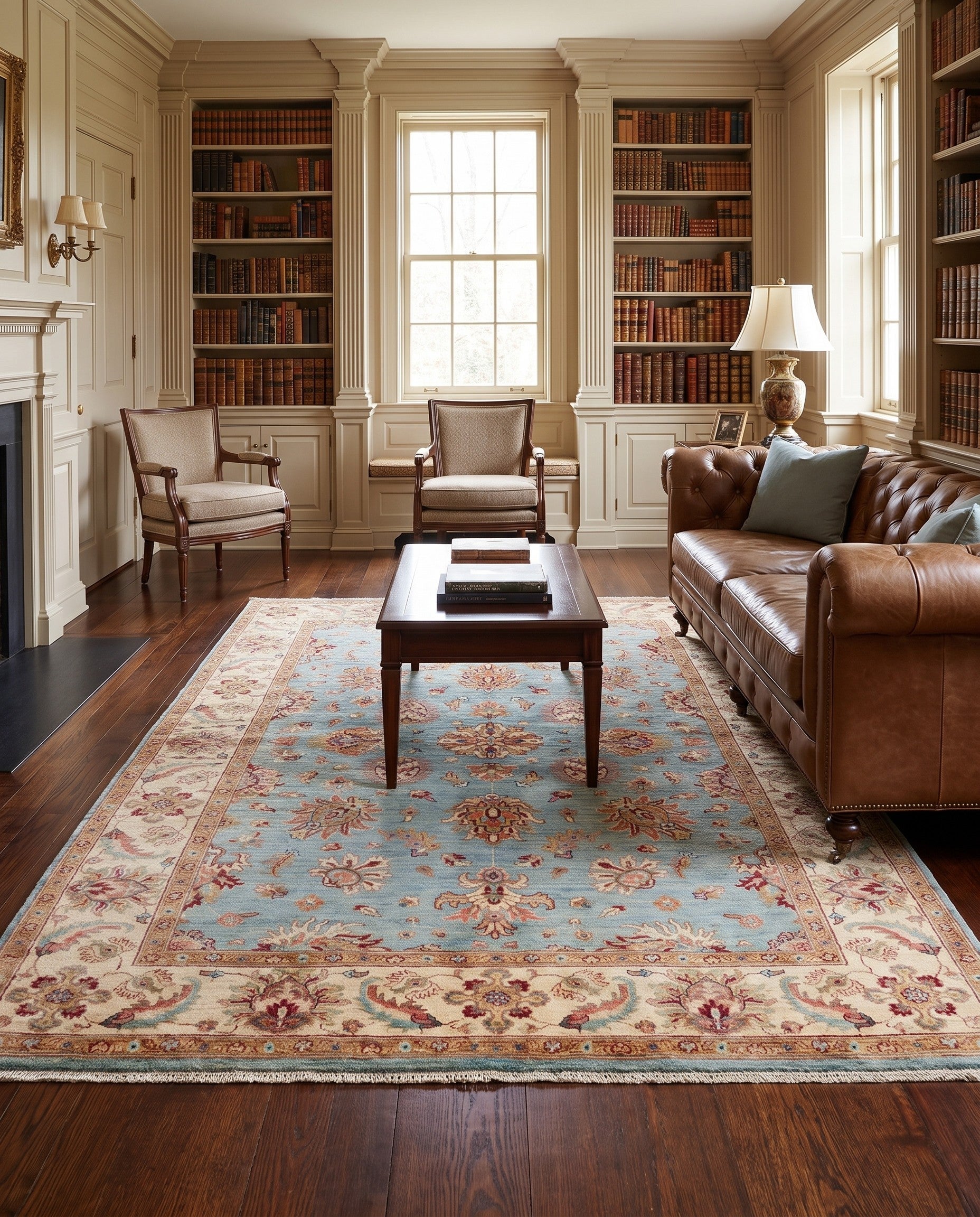 5' 8 x 8' 2 Hand Knotted Ziegler Rug