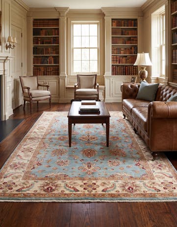 5' 8 x 8' 2 Hand Knotted Ziegler Rug