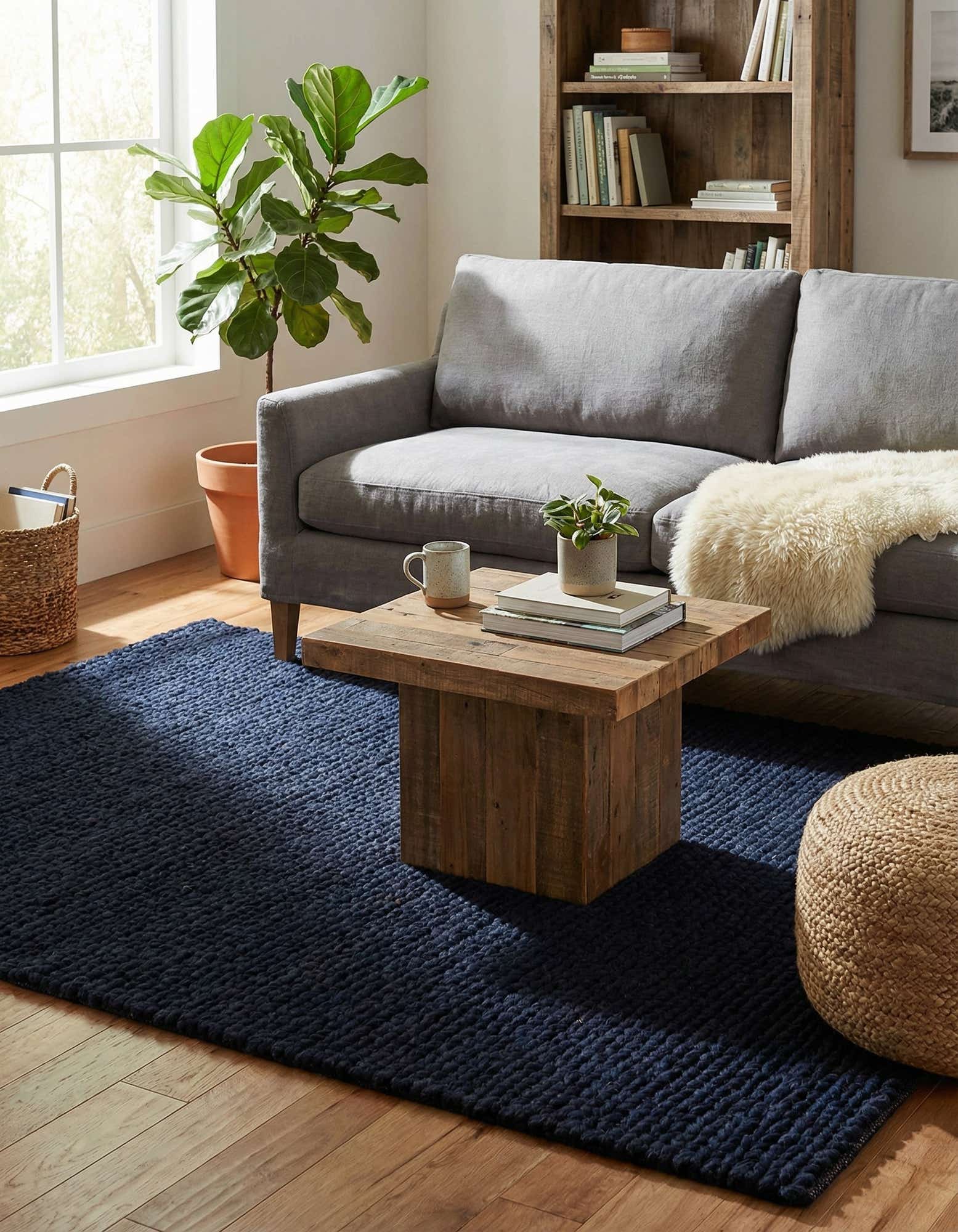 4' 1 x 6' 1 Hand Woven Lana New Zealand Wool Rug