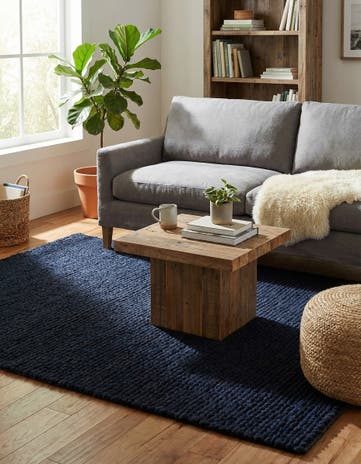 4' 1 x 6' 1 Hand Woven Lana New Zealand Wool Rug