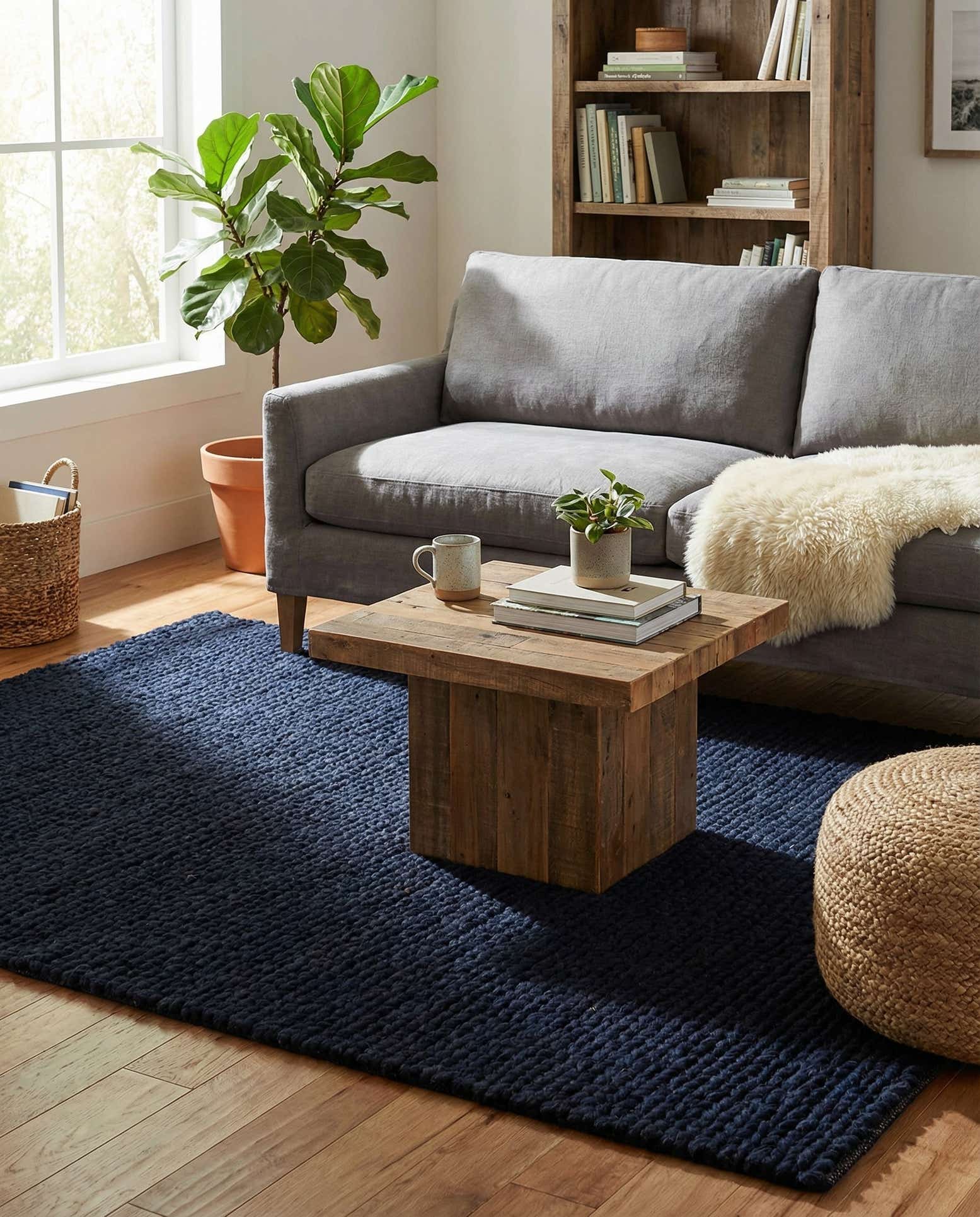 4' 1 x 6' 1 Hand Woven Lana New Zealand Wool Rug
