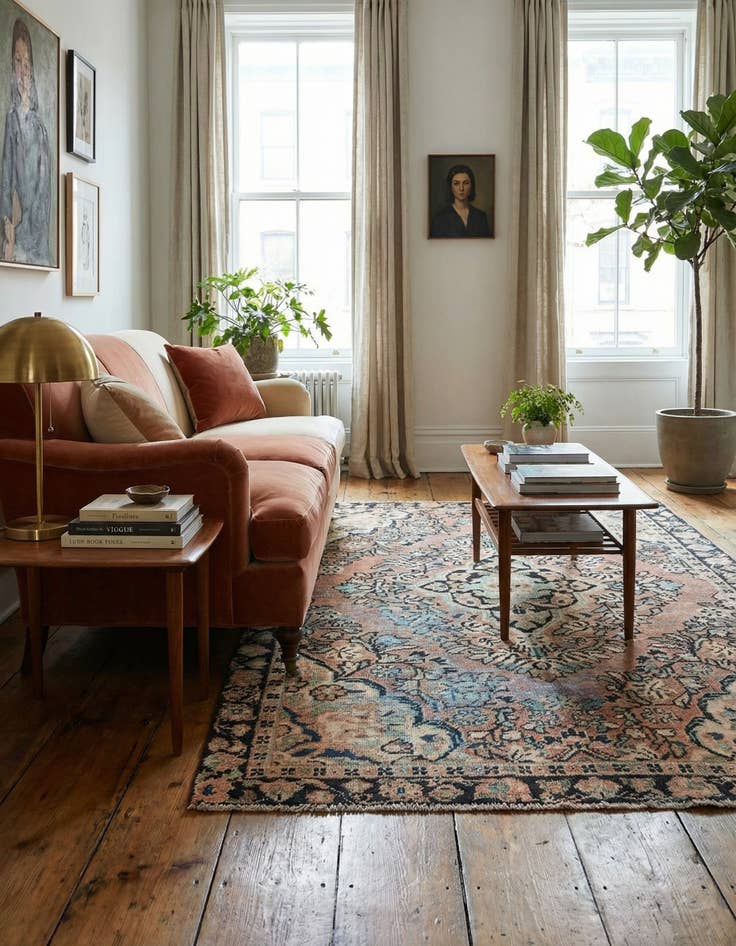 Detail image of  4' x 6' 3  Hand Knotted Ultra Vintage Persian Wool Rug