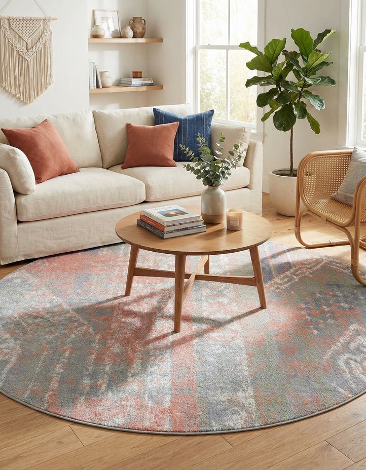 7' 10 x 7' 10 Kamala Washable Round Rug