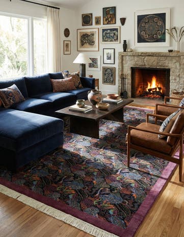 6' 2 x 9' 5 Hand Knotted Tibet Wool Rug