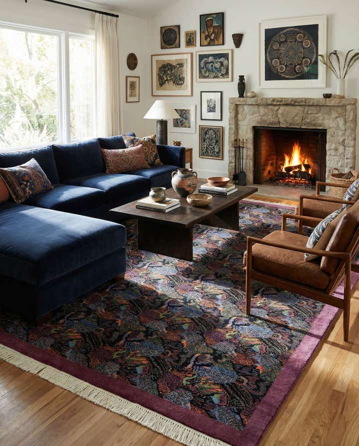 6' 2 x 9' 5 Hand Knotted Tibet Wool Rug