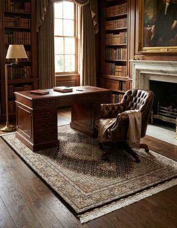 3' 3 x 5' 1 Hand Knotted Tabriz Mahi Persian Wool Rug