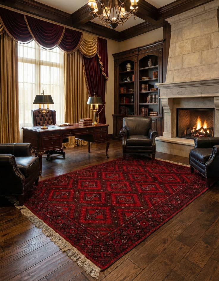 Detail image of 6' 8 x 9' 7 Kunduz Wool Rug