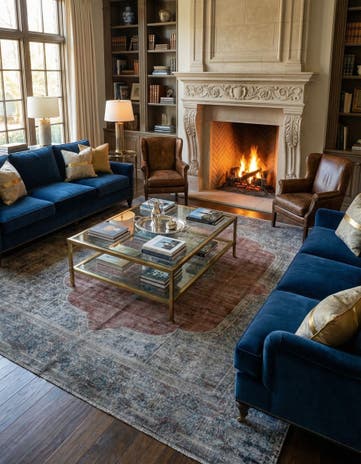 9' 9 x 12' 11 Vintage Royal Wool Rug