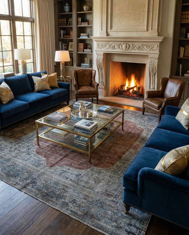 9' 9 x 12' 11 Vintage Royal Wool Rug