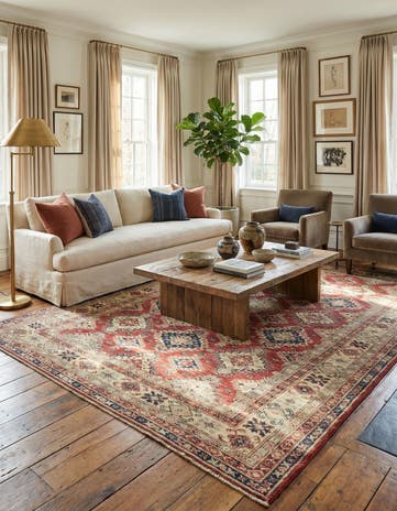 6' 4 x 10' 3 Hand Knotted Kazak Oriental Rug