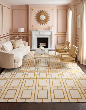 White Gold Marilyn Monroe™ Glam Deco Rug