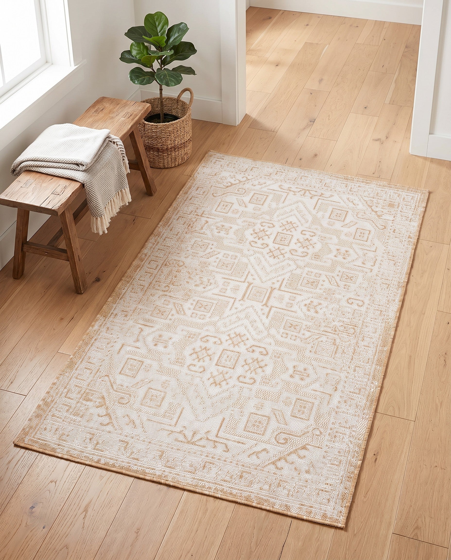 3' x 5' 3 Easy-Clean Aztec Indoor / Outdoor Rug