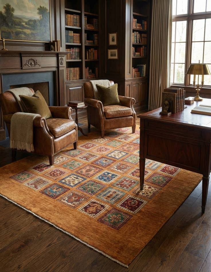 Detail image of  5' 10 x 7' 7  Hand Knotted Ariana Ziegler Rug