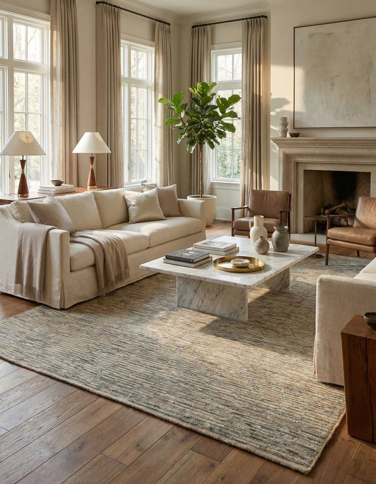 Detail image of 8' x 10' 2  Hand Knotted Moroccan Wool Rug