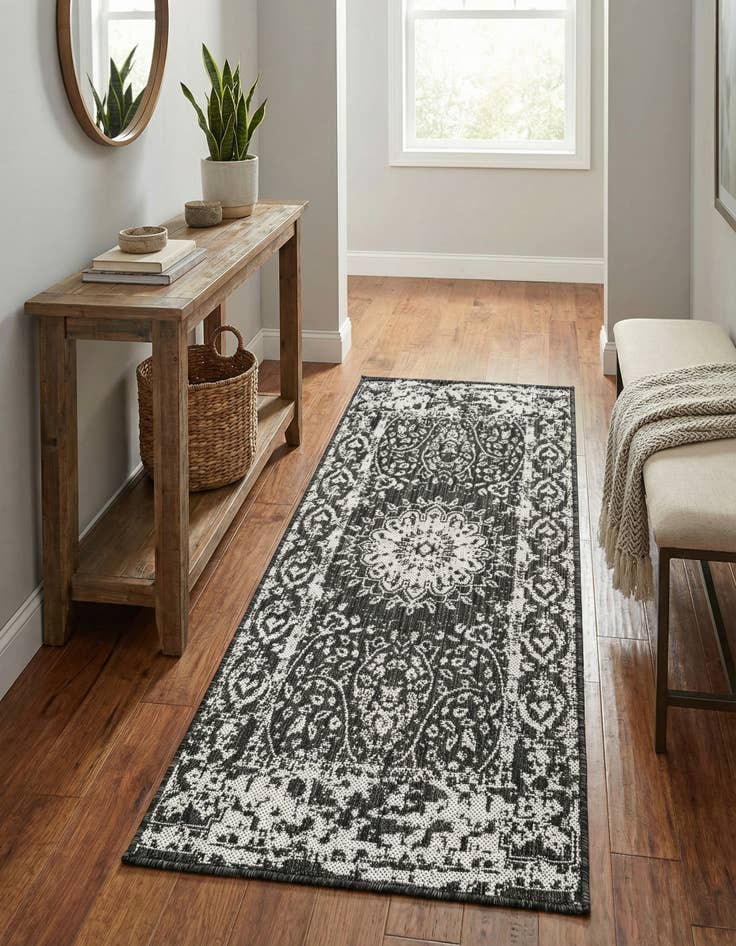 Detail image of 2' x 4' Easy-Clean Traditional Indoor / Outdoor Runner Rug