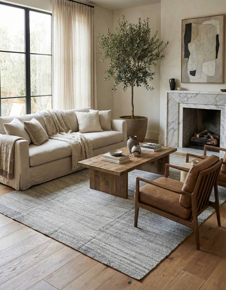 Detail image of 8' 9 x 11' 9  Hand Woven Kilim Modern Wool Rug