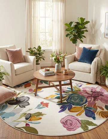 7' 10 x 7' 10 Blossom Round Rug