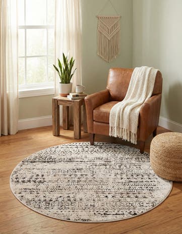 Chocolate Brown Hermitage Round Rug