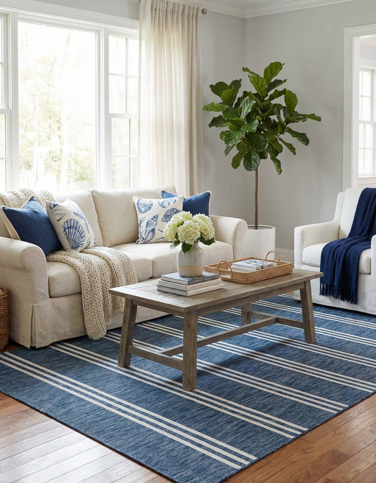 Detail image of 7' x 10'  Washable Jill Zarin Anguilla Indoor / Outdoor Rug