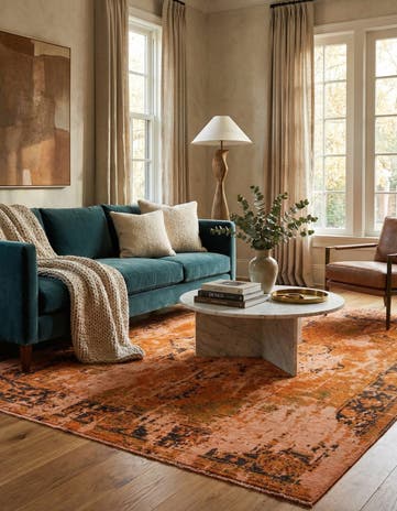 7' 11 x 10' Hand Knotted Ultra Vintage Persian Wool Rug