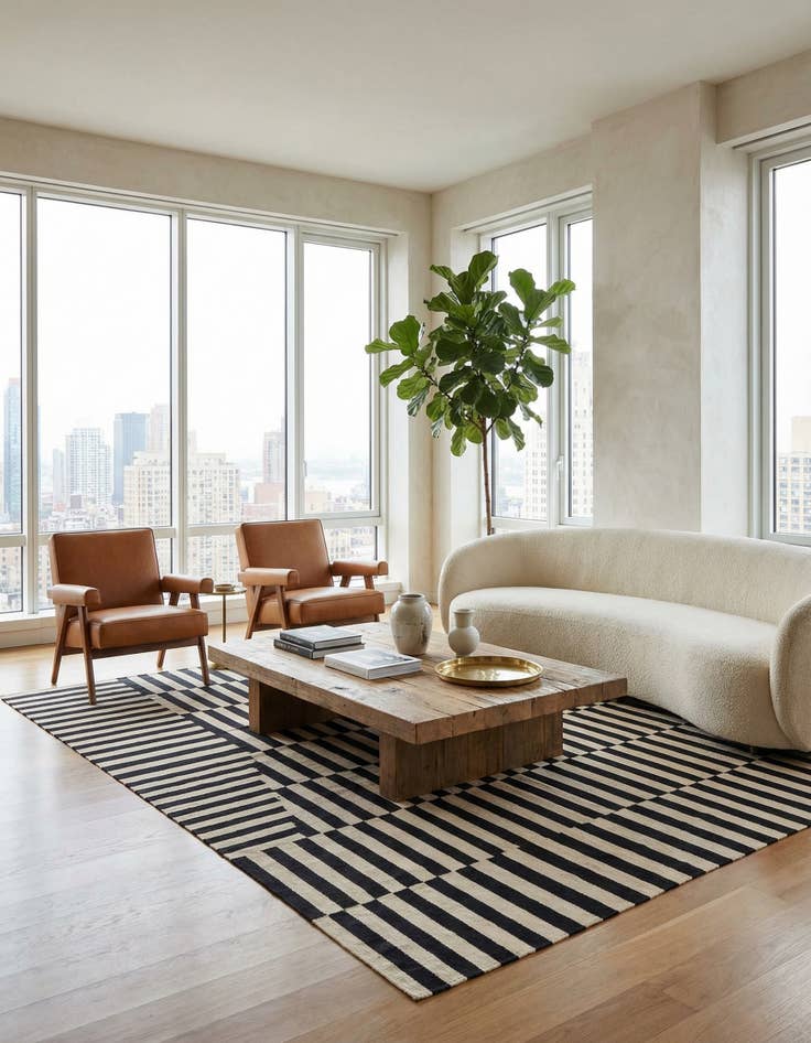 Detail image of 8' 2 x 11' 1  Hand Woven Kilim Modern Wool Rug