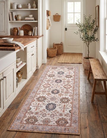 2' x 5' 1 Washable Timeless Runner Rug