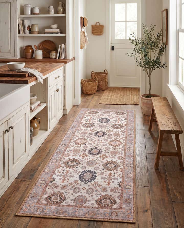 2' x 5' 1 Washable Timeless Runner Rug