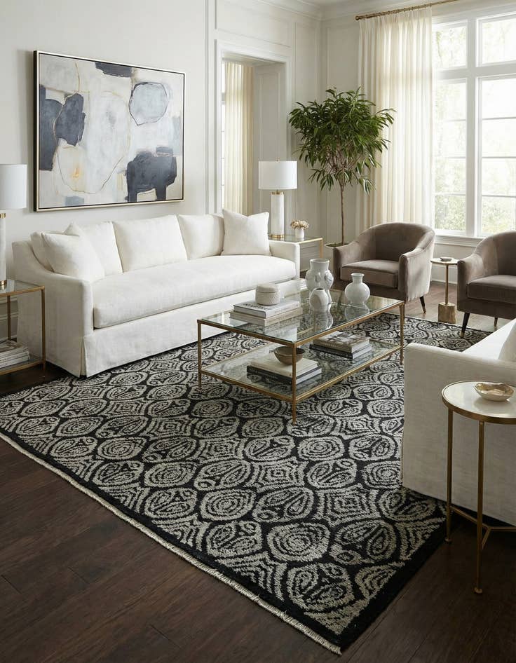 Detail image of 8' 2 x 10' 7 Hand Knotted Darya Wool Rug